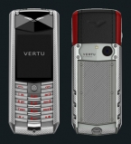 Vertu Ascent X Polished Knurled Titanium Red Leather